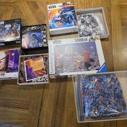 Star Wars Puzzles Lot 4 Ravensburger Disney Mandalorian Prime 3D 