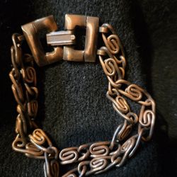 vintage solid copper bracelet