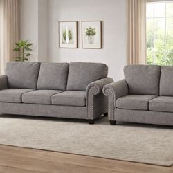 👉 GRAY COUCH SET 🛋️ FREE DELIVERY TODAY $350