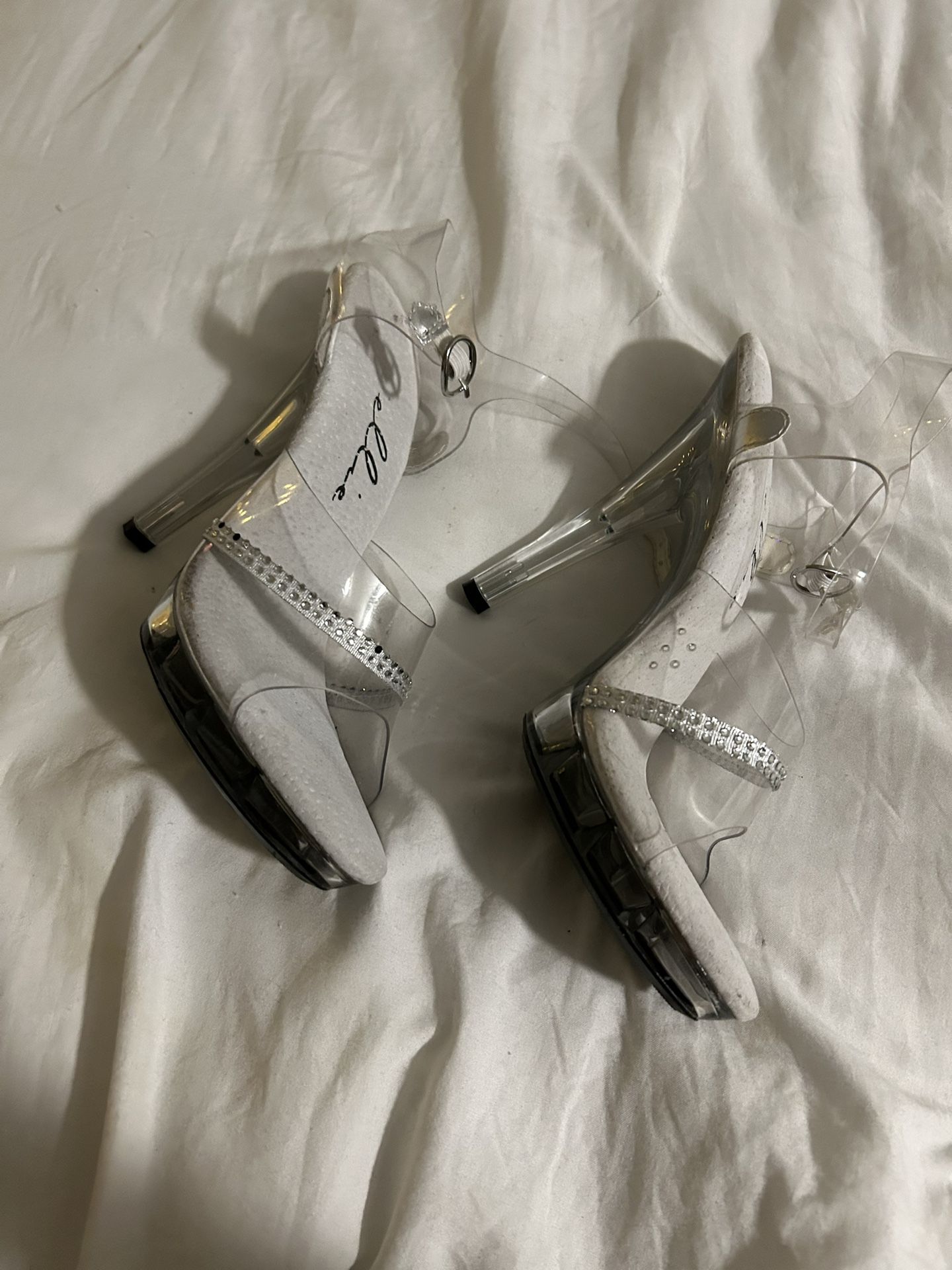 Clear Size 7 Heels