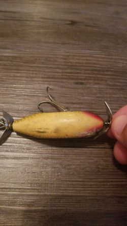 Vintage wooden antique fishing lures glass eyes for Sale in Orange