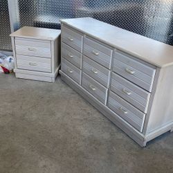 Dresser And Night Stand - Cream Color