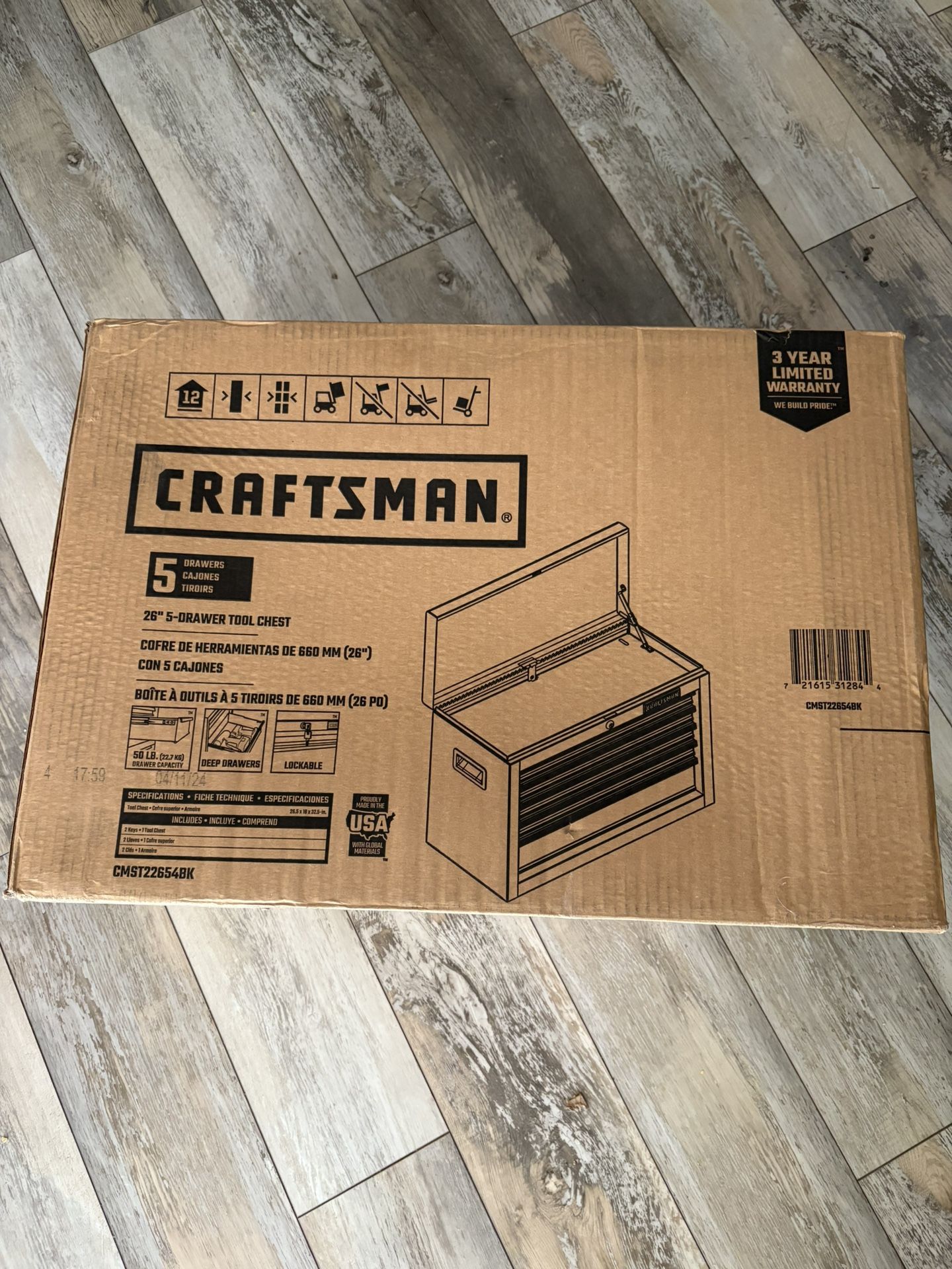 Craftsman 5 Drawer Tool Box 