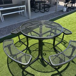 Global Industrial Metal Picnic Tables