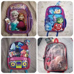 TROLLS, JURASSIC WORLD, INSIDE OUT OR FROZEN BACKPACK $15 EACH ✔️ PRICE IS FIRM!!!✔️