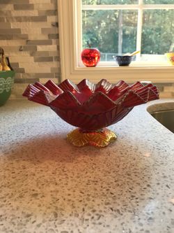 Fenton glass bowl