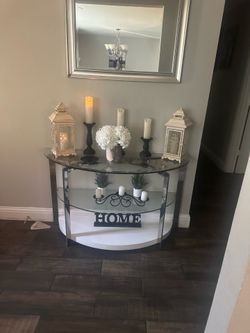 Entry way glass table