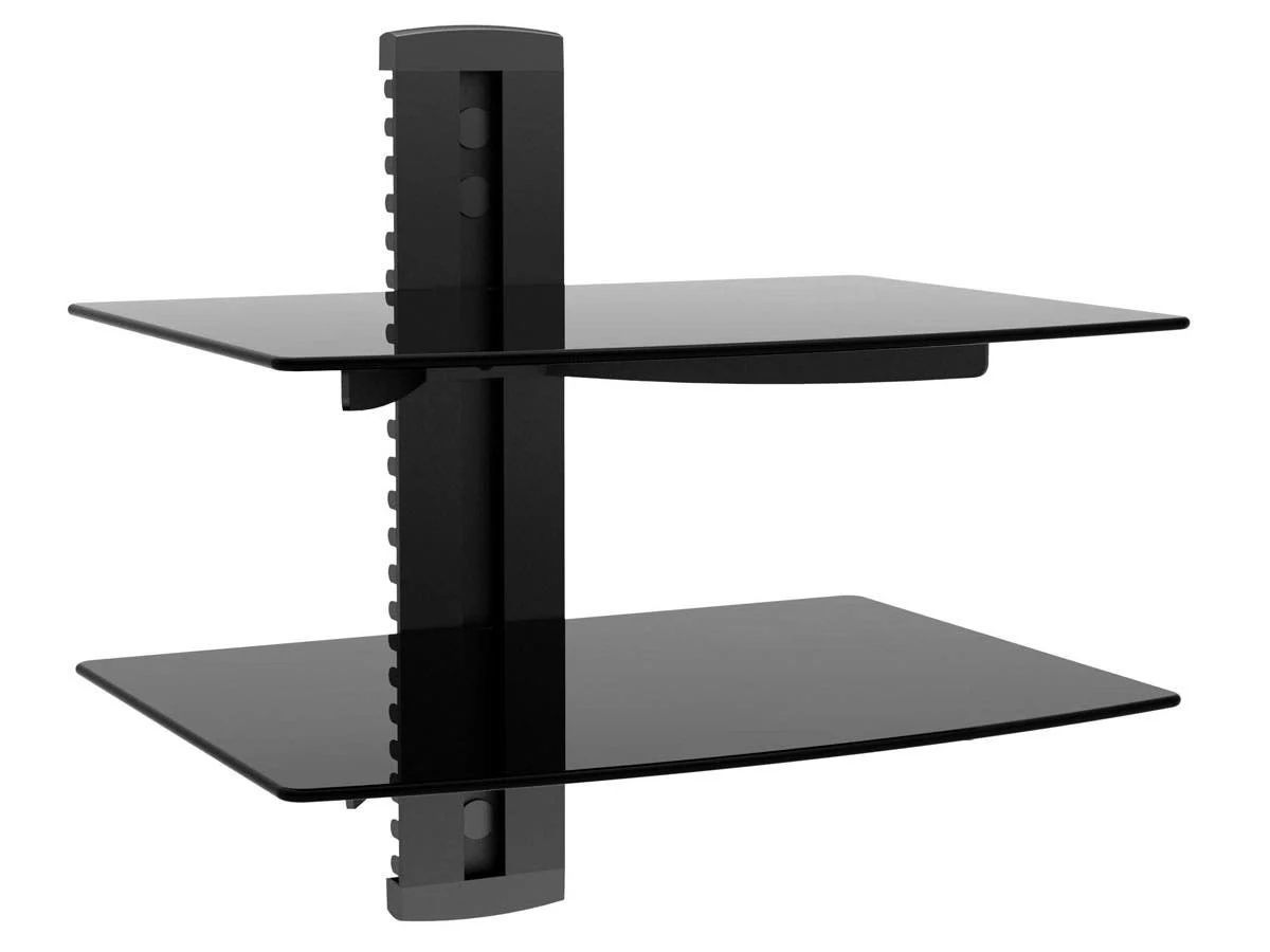 BRAND NEW WALL MOUNT CLOSEOUT 2 TIER COMPONENT SHELF 10479 OR 180152