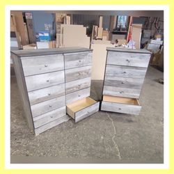 Five drawers dresser and Ten drawers dresser