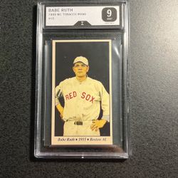 Babe Ruth, Red Sox 1999 ,’15 Season Card -Graded 9