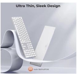 Full Keys 2.4G and Bluetooth Three Modes Keyboard ikey K230 Scissor Key Switch Keycaps With a 109 Key Full-Sized Layout Ultra-Slim Dual Mode Wireless 