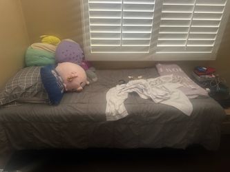 Black IKEA Futon with twin mattress