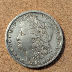 1891-P Morgan Silver Dollar 90% Silver Nice!