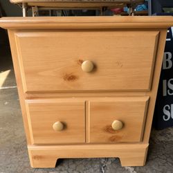 Nightstand Small Dresser With 2 Drawers Wood 