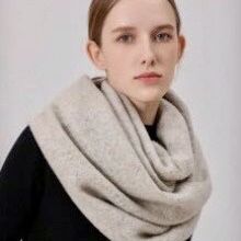 Elegant Soft Cream Infinity Scarf