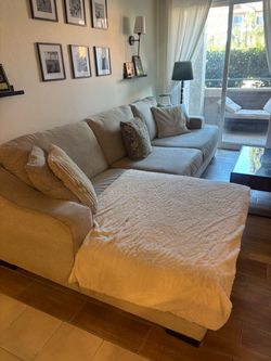 Gray Fabric Sectional Sofa with Chaise