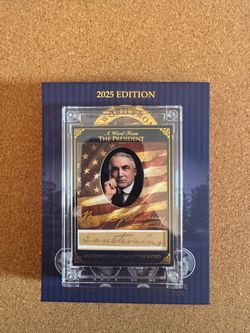 Warren G. Harding Authentic Presidential Handwriting Card – 2025 POTUS