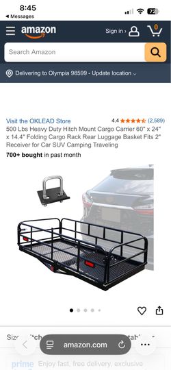 Oklead heavy duty hitch mount cargo carrier