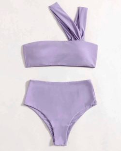 2 Pc Lavender High Waist Bikini