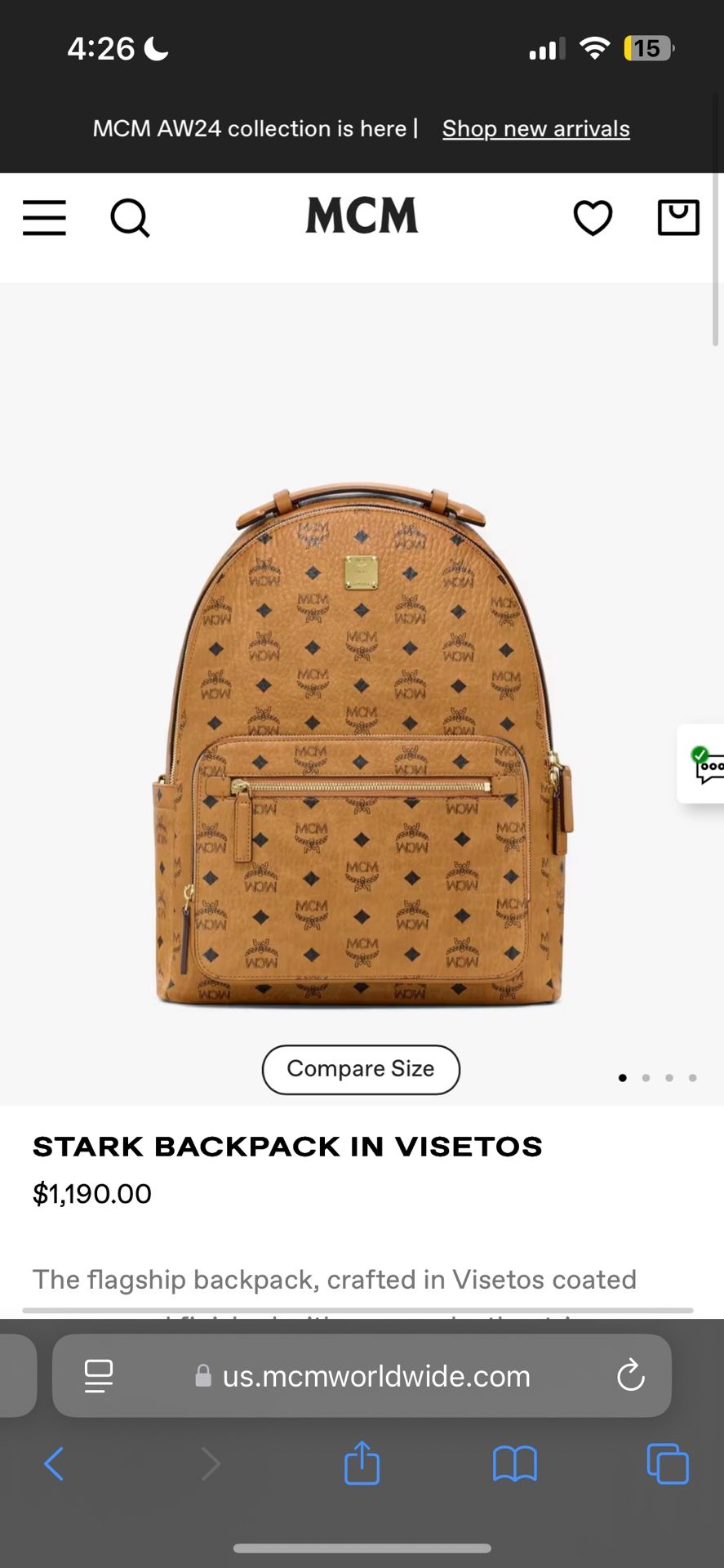 MCM Back Pack