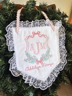 Baby Announcement Embroidered Personalized