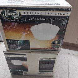 2 Ceiling Fan Light School House Light Kit New