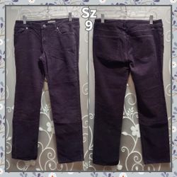 WOMENS DARK GRAY CORDUROY PANTS SIZE 9
