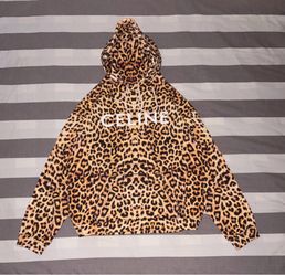 Celine Leopard Print Hoodie Size M