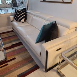 White Sofa bed and recliner