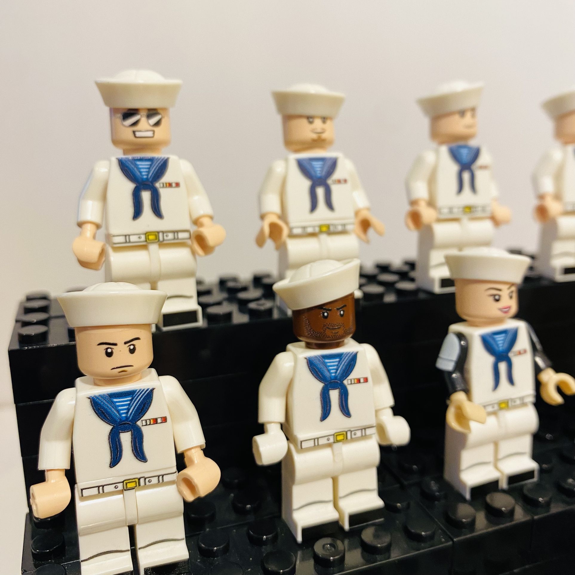 Peaceful Navy Sailors Minifigures Cute Set | New Custom Compatible LEGO Toys