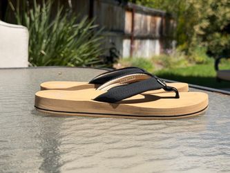 Reef Cushion Breeze Flip Flops Sandals Tan Black Women's Size 8