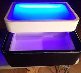 Modern Nightstand with LED in a Black and White