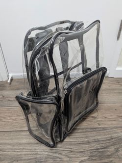 Clear backpack, heavy duty clear plastic