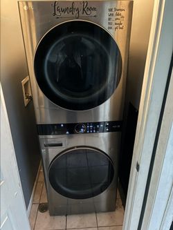 LG washer and stackable dryer