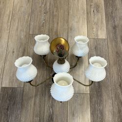 Antique Milk Glass Chandelier