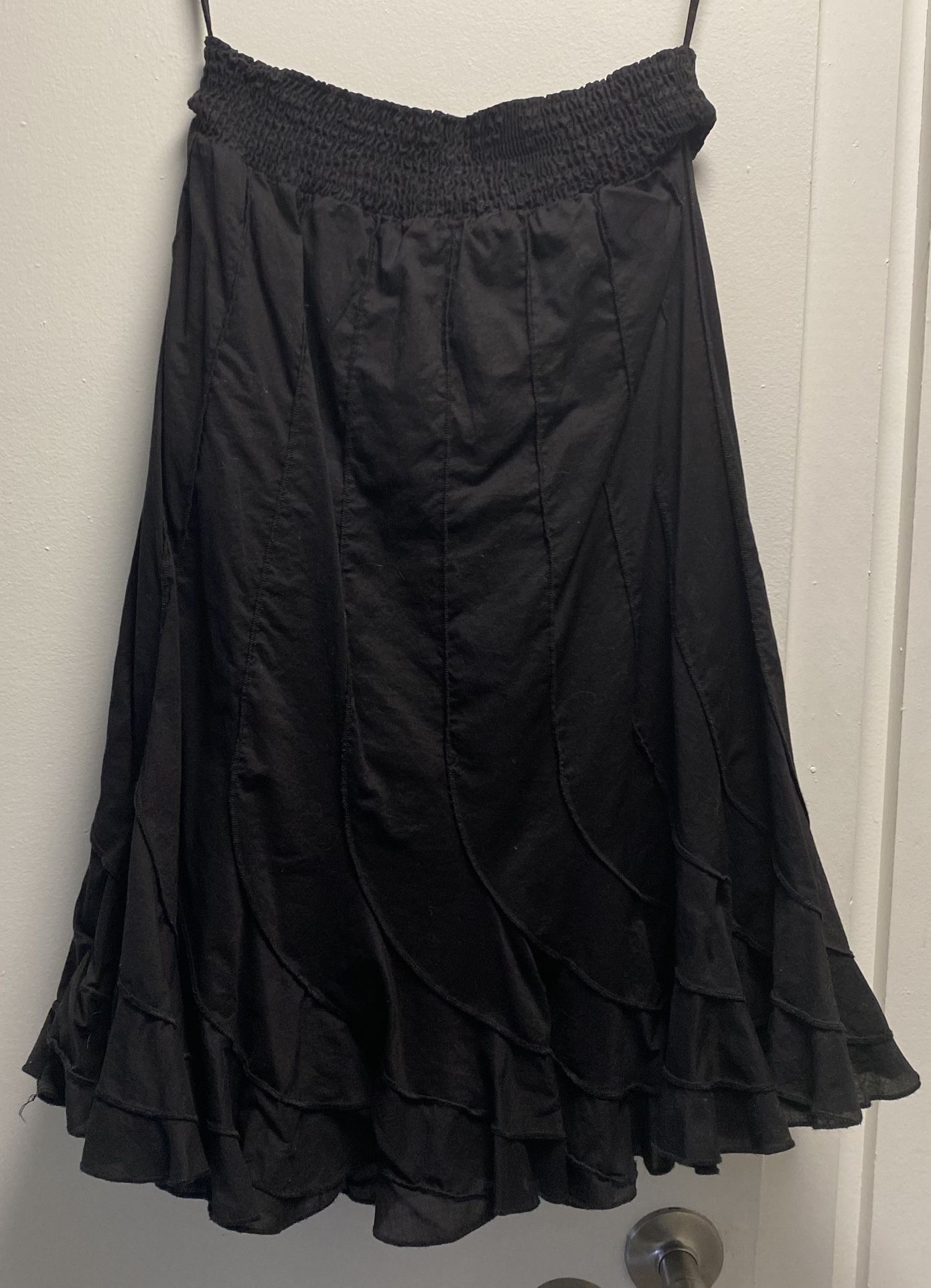 👗Long Black Lined Flare Skirt - Grace Elements - Medium