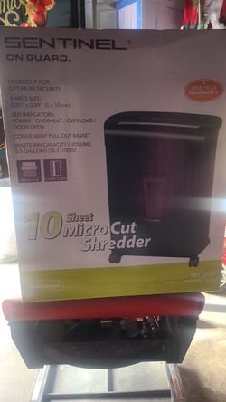 New 10 sheet shredder