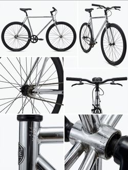 Pure Fix Chrome Single Speed / Fixie Bicycle - Flip-Flop Hub