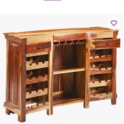 Wine & bar cabinet - solid wood