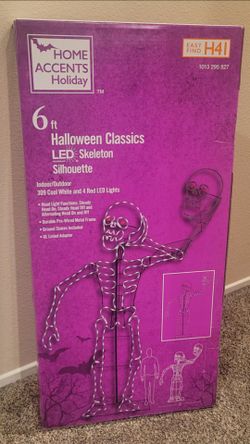6 ft Halloween Classics  LED  Skeleton Silhouette