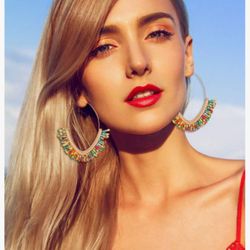 Beaded Dangle Earrings - Statement Drop Fringe Earrings, Boho Handmade Tassel Jewelry Gift for Women