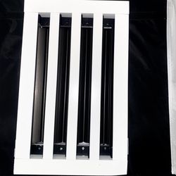 12x8.5 Modern AC Vent Cover, Decorative White Air Vent (Duct Opening Cutout), All Aluminium Standard Linear Slot Diffuser, Low Noise 