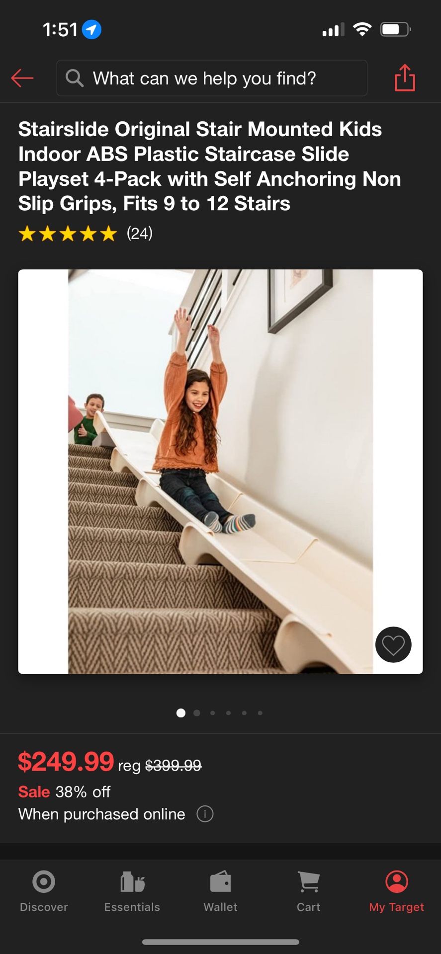 Original Stairslide stair Slide - 2 Pack New In Box