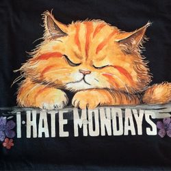 I Hate Mondays Cat Shirt Xl
