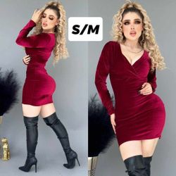 New Women's Velvet Dress Size S/M