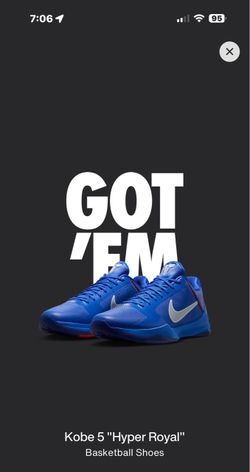 Kobe 5 HYPER ROYAL/DODGER.  SIZE 11