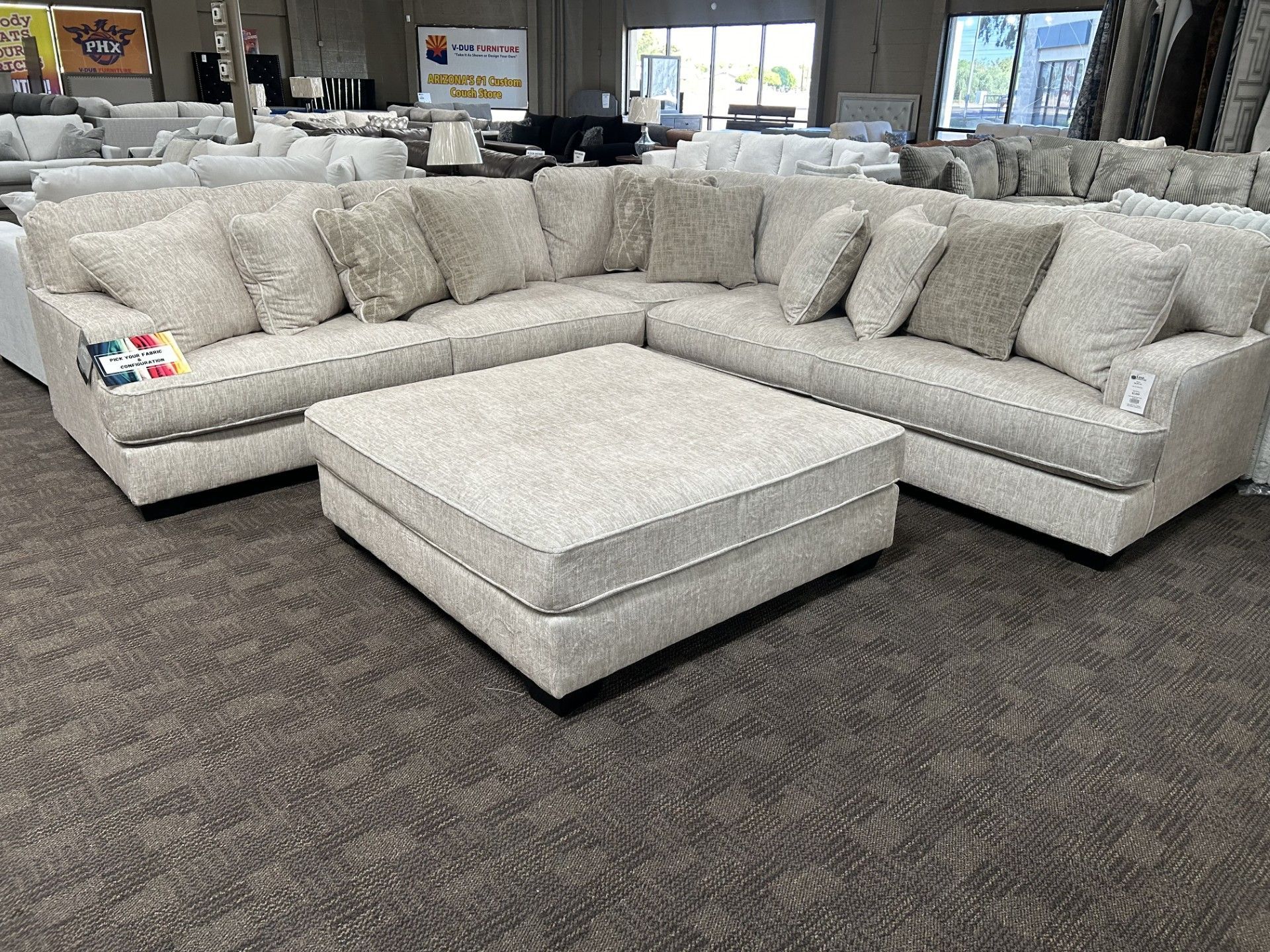 Large cream comfy sectional