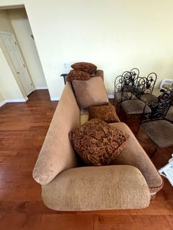 Brown Upholstered Sofa
