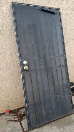 Metal Security Screen Door with Hardware