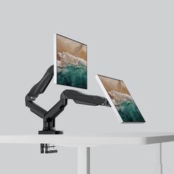 HUANUO Gas Spring DUAL Monitor Arm Mount 